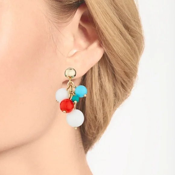 Talbots NWT Bauble Cluster Statement Earrings - Picture 2 of 3